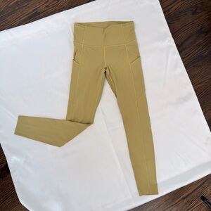 lululemon athletica | Olive-Tan Active Leggings | size 6